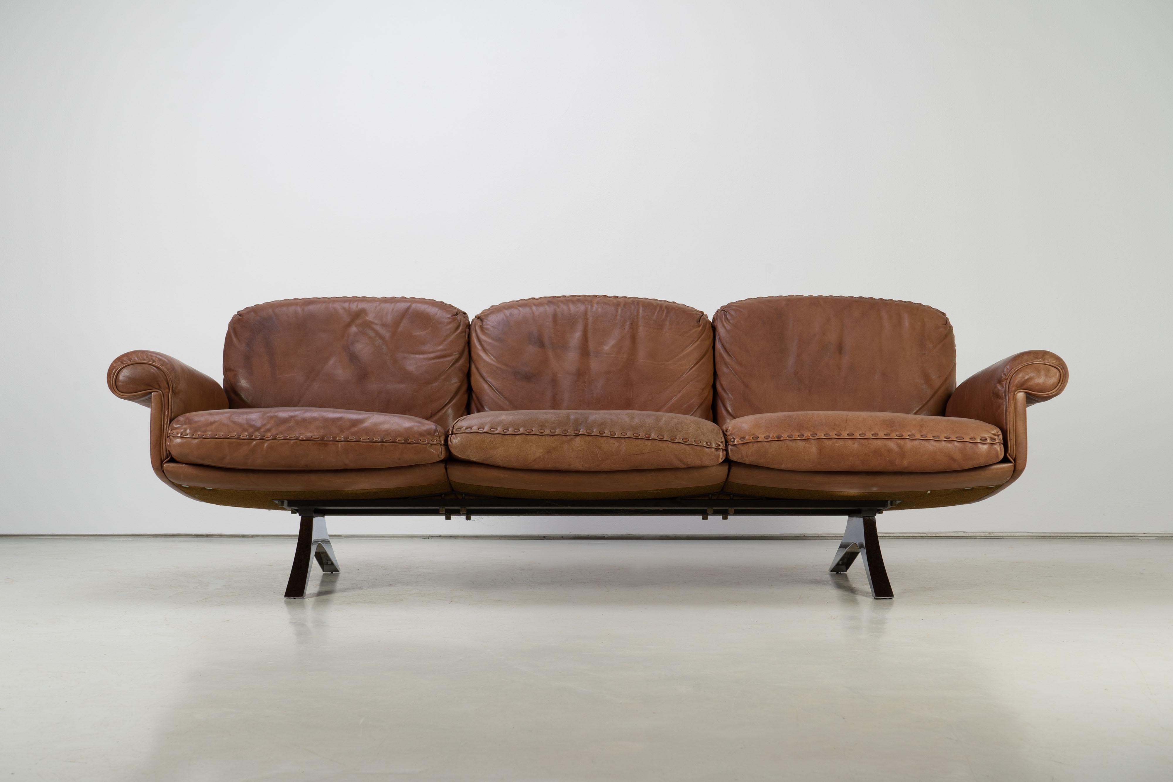 Vintage de Sede Sofa DS-31 Switzerland 1970s, Buffalo Leather 5