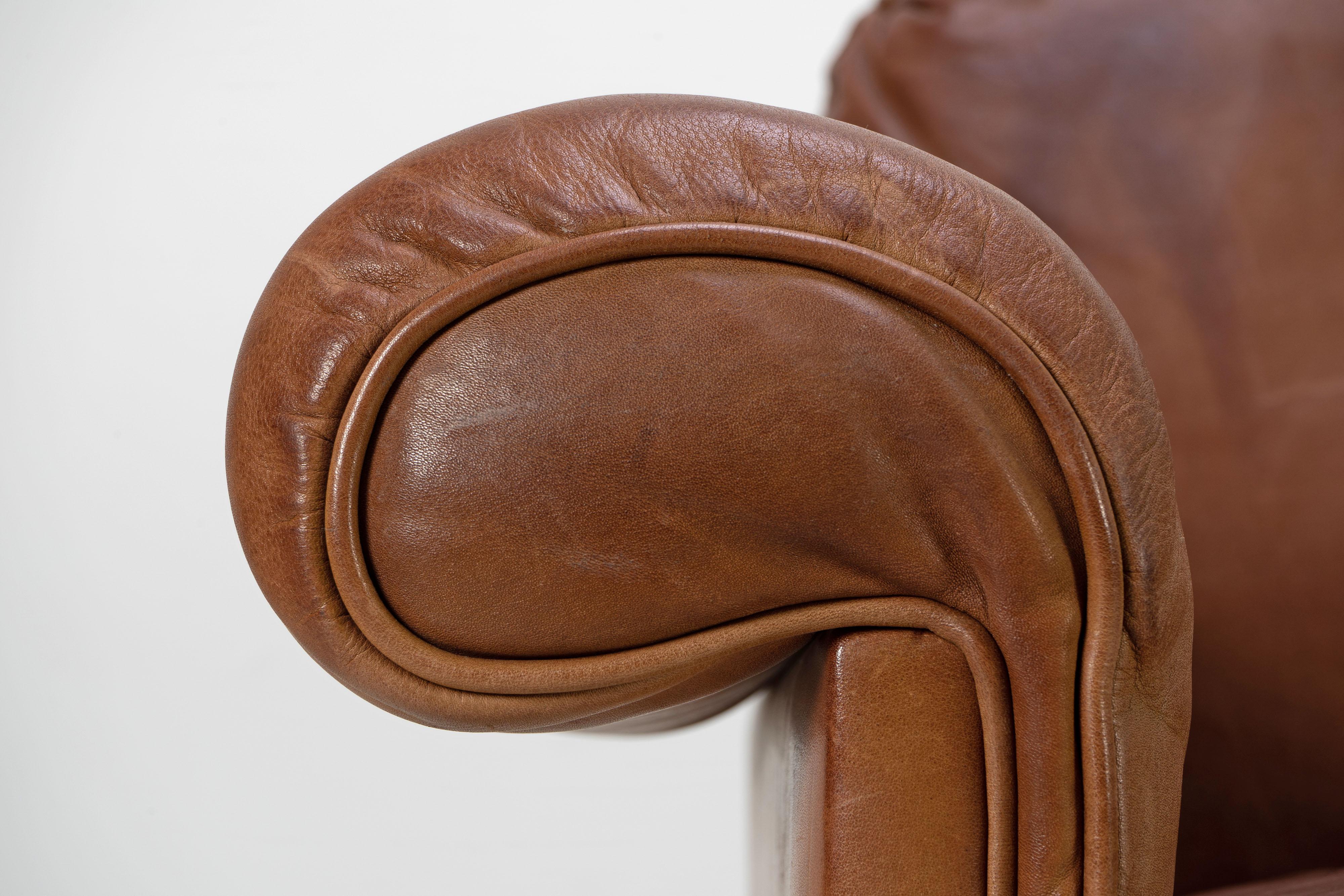 Vintage de Sede Sofa DS-31 Switzerland 1970s, Buffalo Leather In Good Condition In Rosendahl, DE
