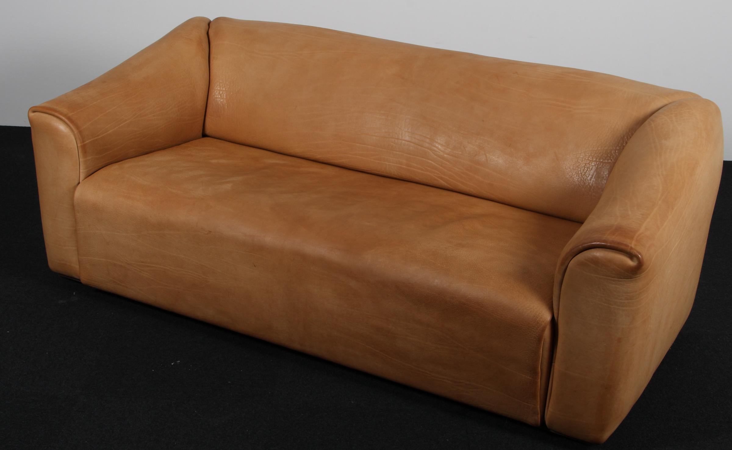 Mid-Century Modern Canapé trois places vintage De Sede, DS47, cuir patiné