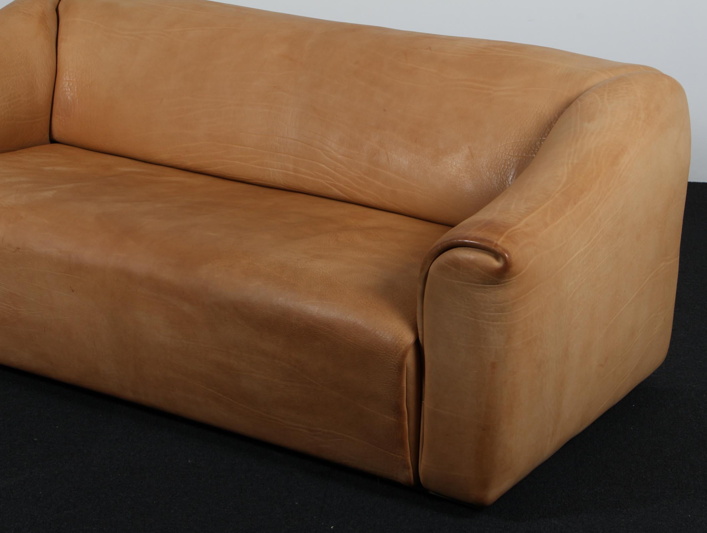 Canapé trois places vintage De Sede, DS47, cuir patiné Bon état à Esbjerg, DK