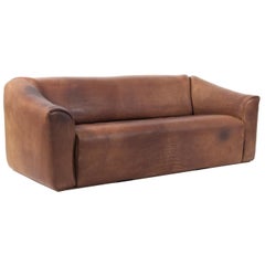 Vintage De Sede Three-Seat Sofa, Ds47, Patinated Leather