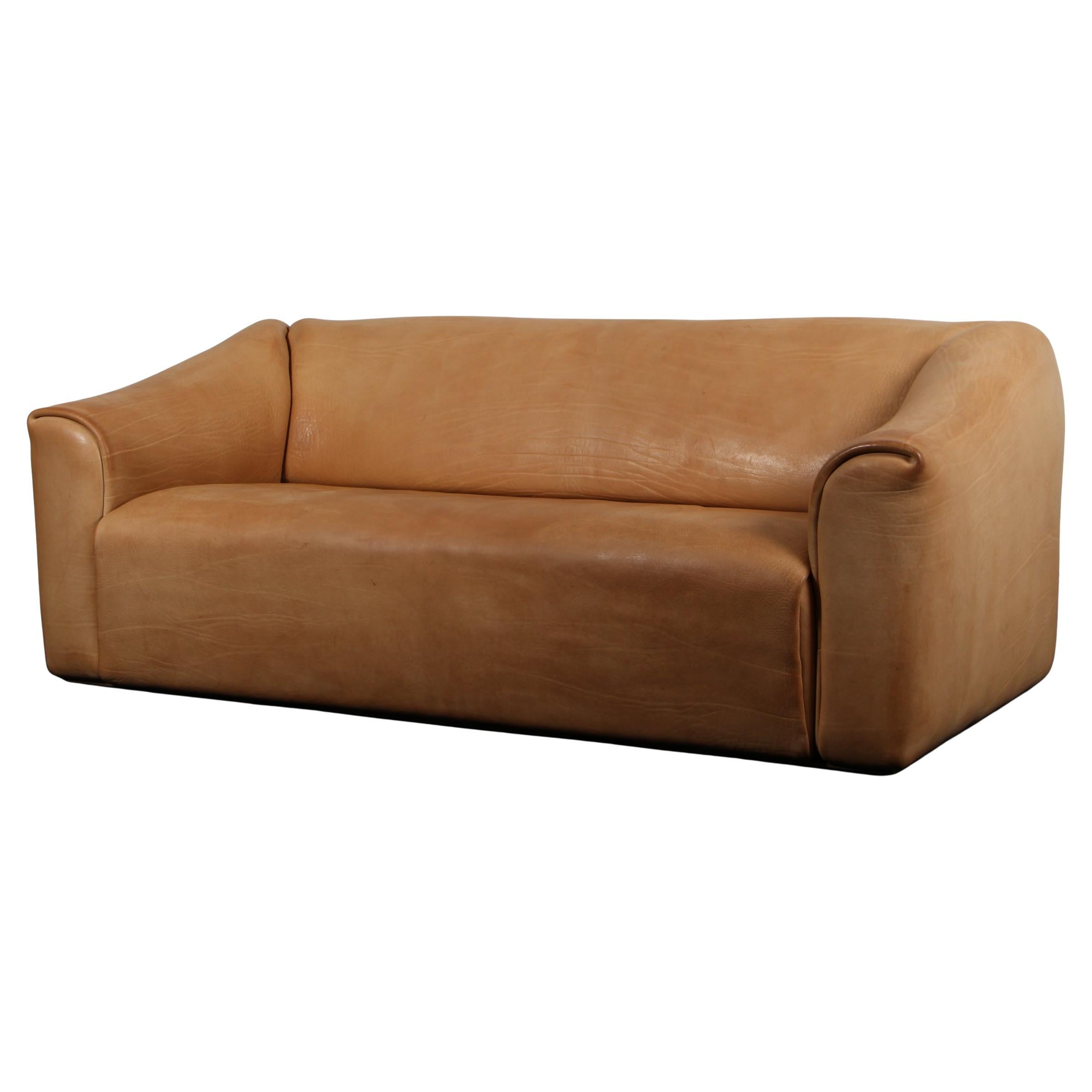 Divano a tre posti vintage de Sede, DS47, pelle patinata