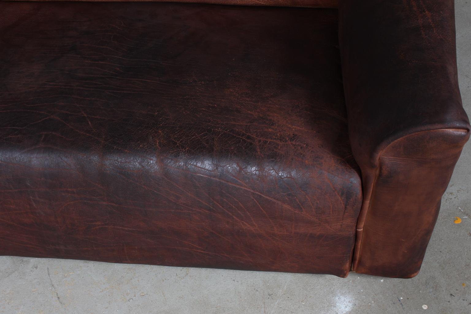 Vintage De Sede Two-Seat Sofa, DS47, Patinated Leather 1