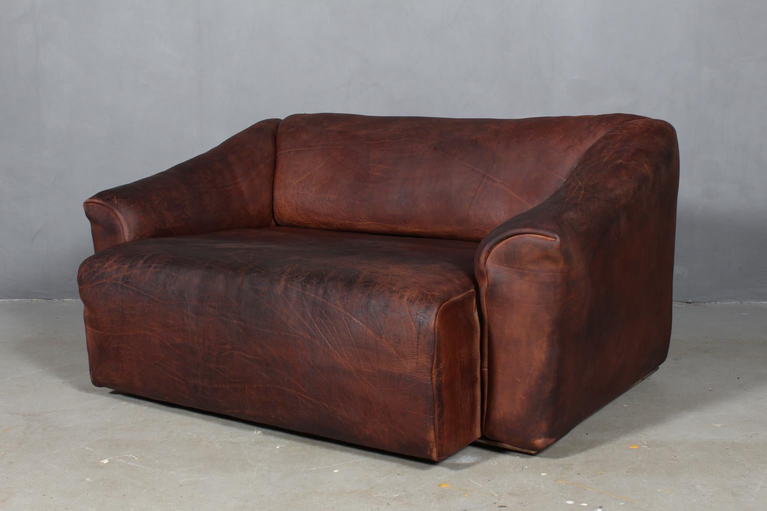 Vintage De Sede Two-Seat Sofa, DS47, Patinated Leather 2