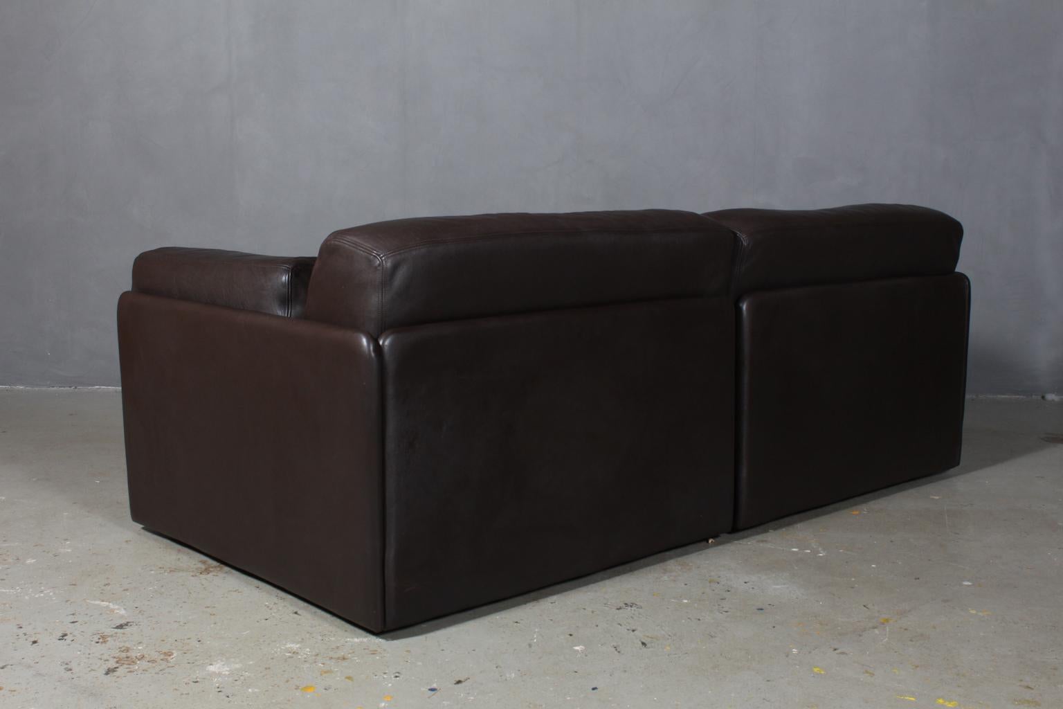 Leather Vintage De Sede Two-Seat Sofa, Ds76