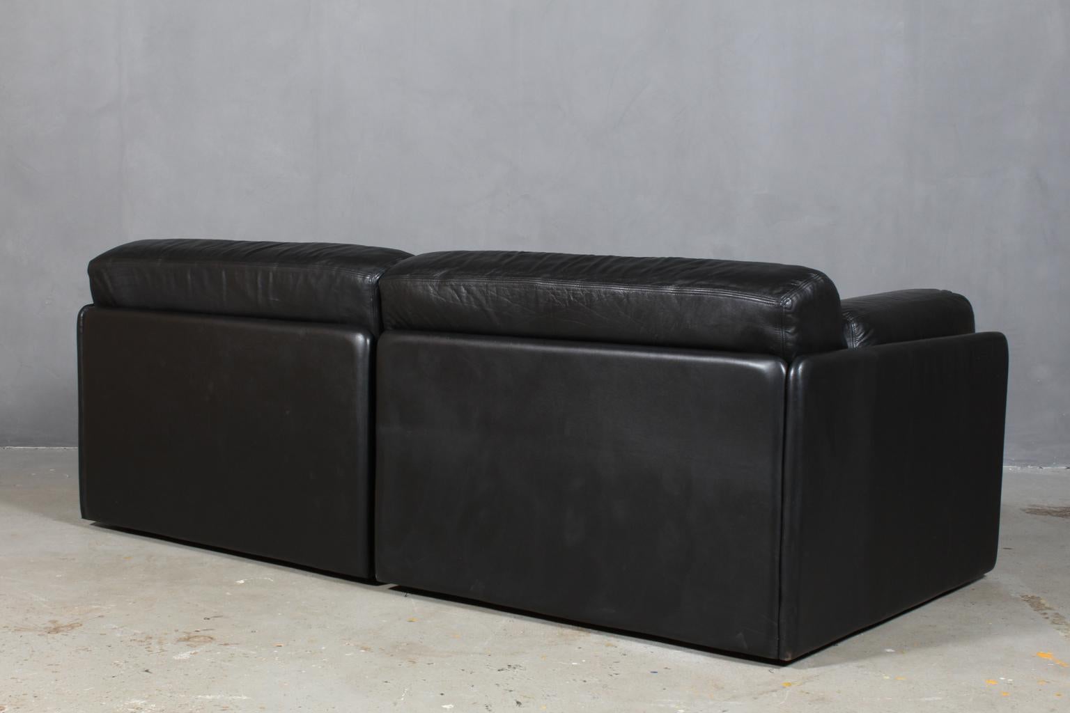 Leather Vintage De Sede Two-Seat Sofa, Ds76