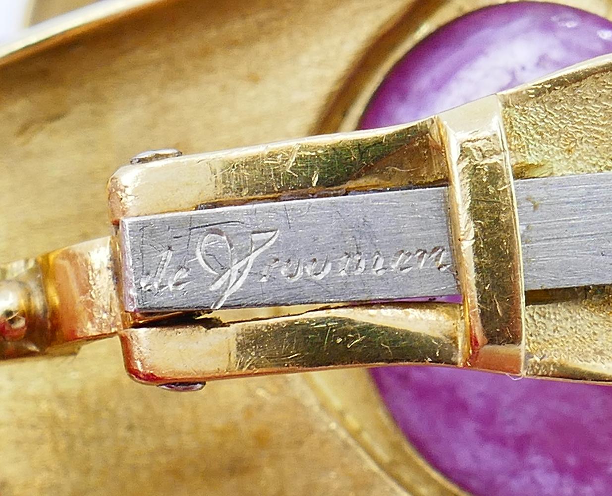 Vintage De Vroomen Ohrringe 18k Gold Clip-On Estate Jewelry im Zustand „Gut“ im Angebot in Beverly Hills, CA