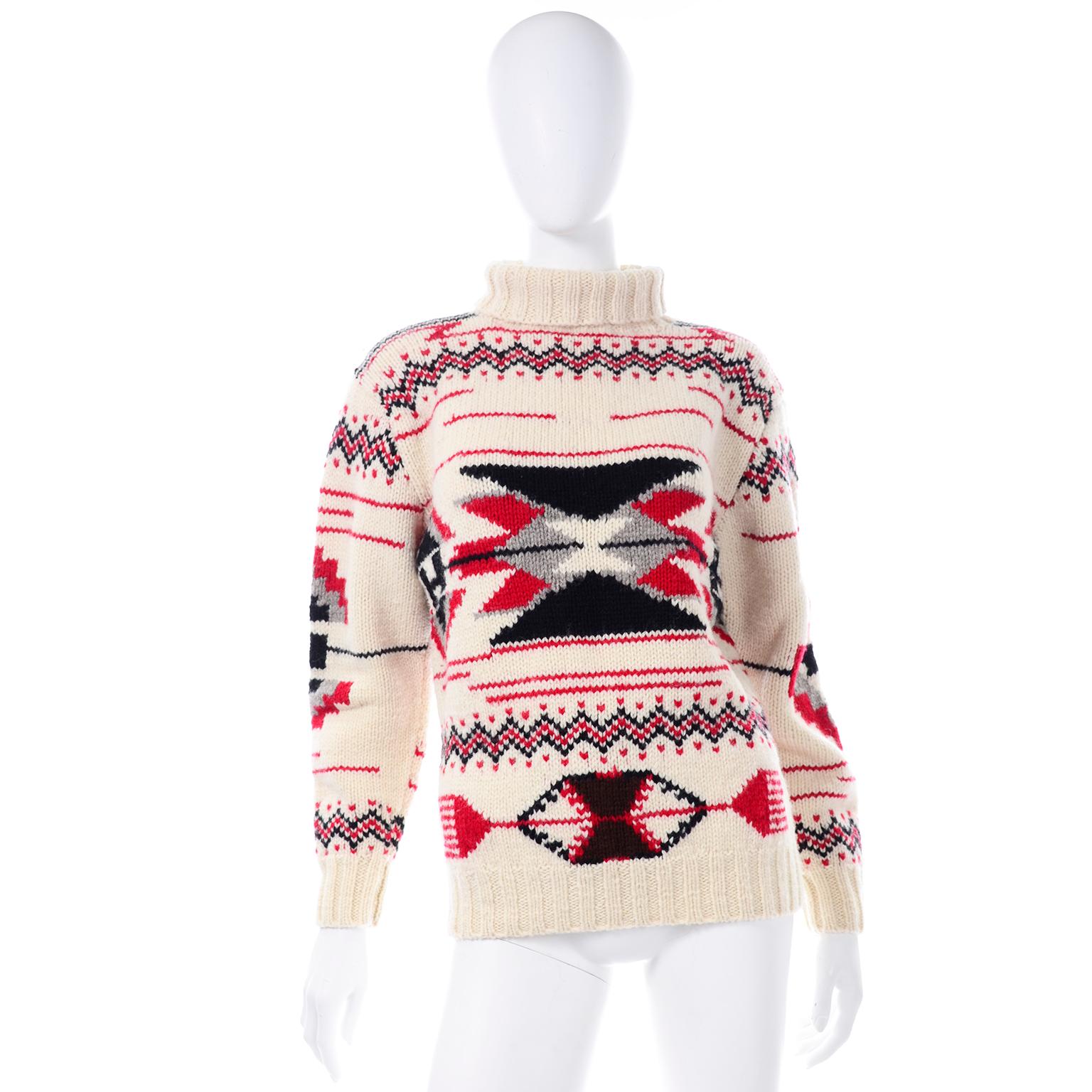 vintage cream ralph lauren knit sweater