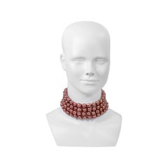 Vintage Deanna Hamro Dusty Rose Pearl Choker Circa 1980s