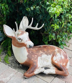 Vintage Dear Sculpture Garden Concrete