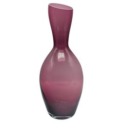 Vintage Decanter Form Flower Vase, English, Glass, Bouquet Sleeve, Circa 1970