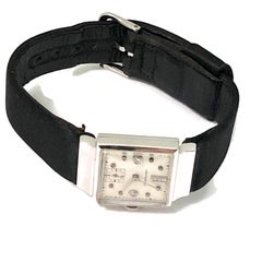 Vintage Deco 14 Karat Gold Longines Mechanical Watch with Original Satin Band