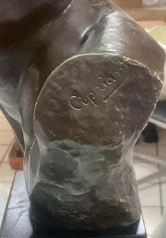 Vintage Deco Bronze Bust of Man After Cipriani