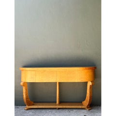 Vintage Deco Burl Console Table