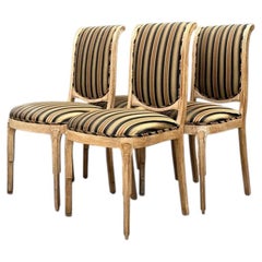 Vintage Deco Carved Dining Chairs - Set of 4