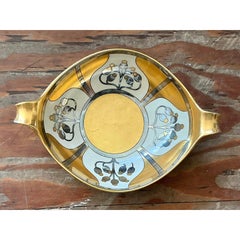 Vintage Deco Hand Painted Floral Bowl