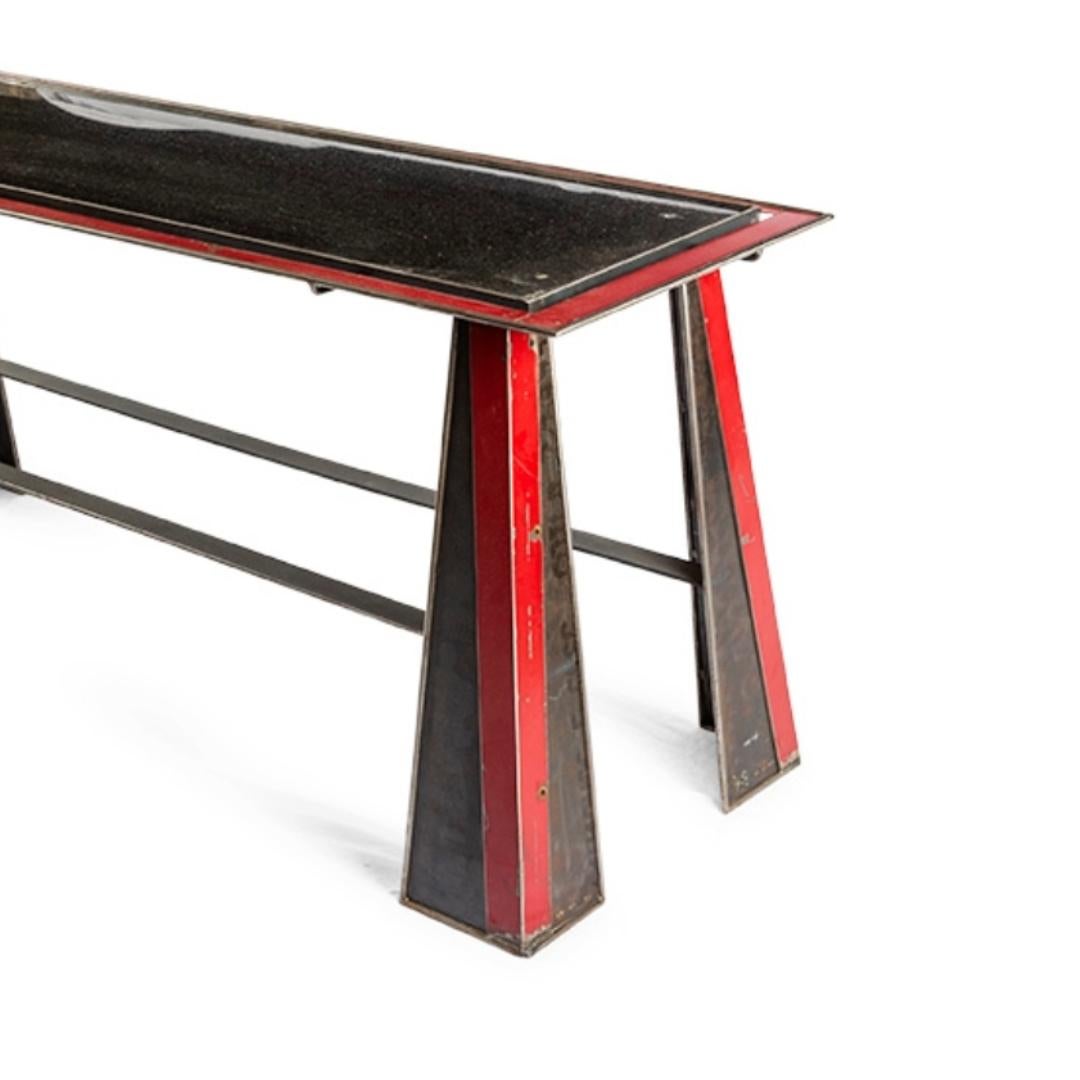Consola de metal Vintage Deco Desconocido en venta
