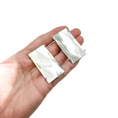 Vintage Deco Mirrored Glass Dress Clip Pair 1930s