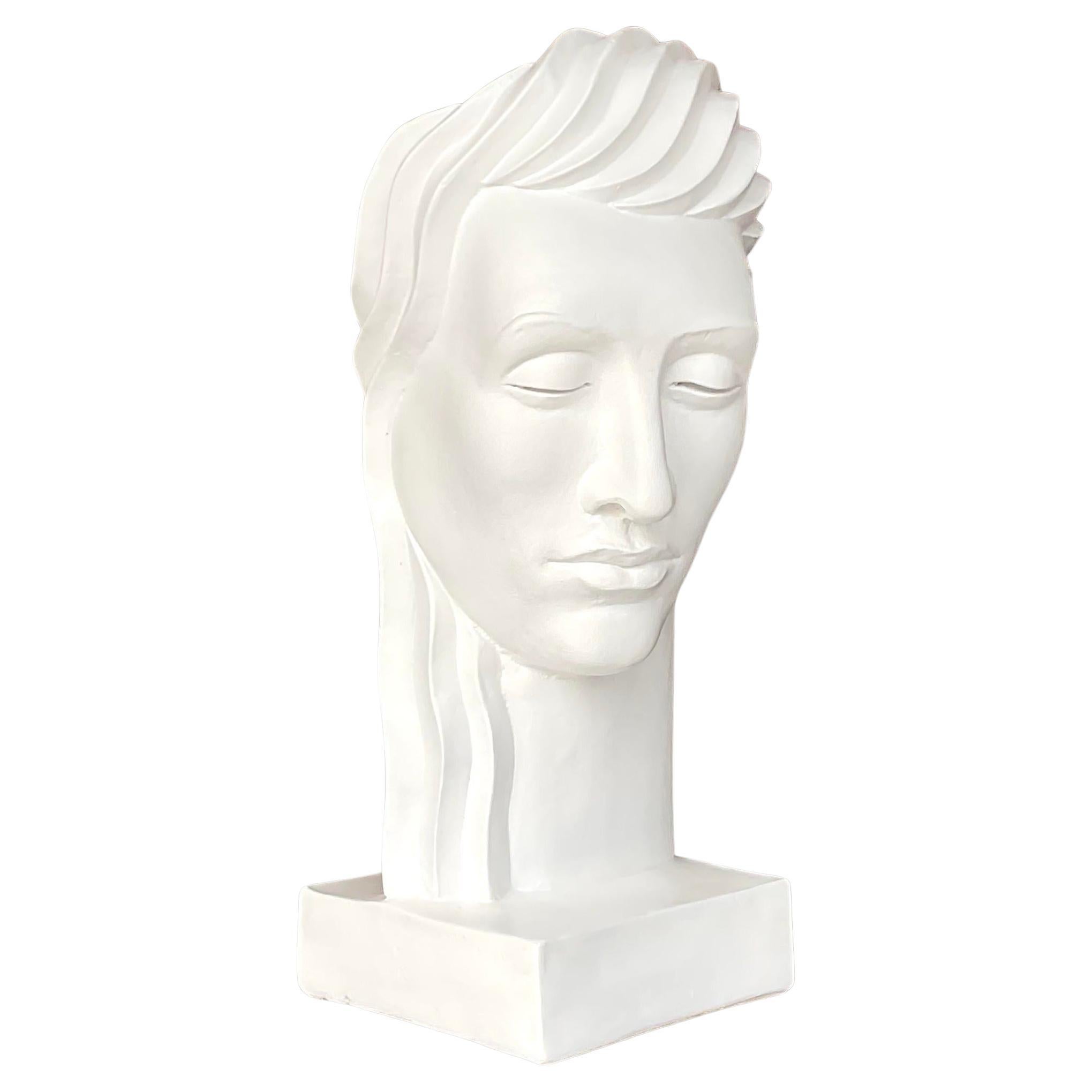 Vintage Deco Busto de escayola de señora