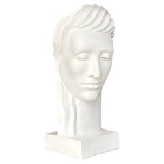 Vintage Deco Plaster Bust of Female