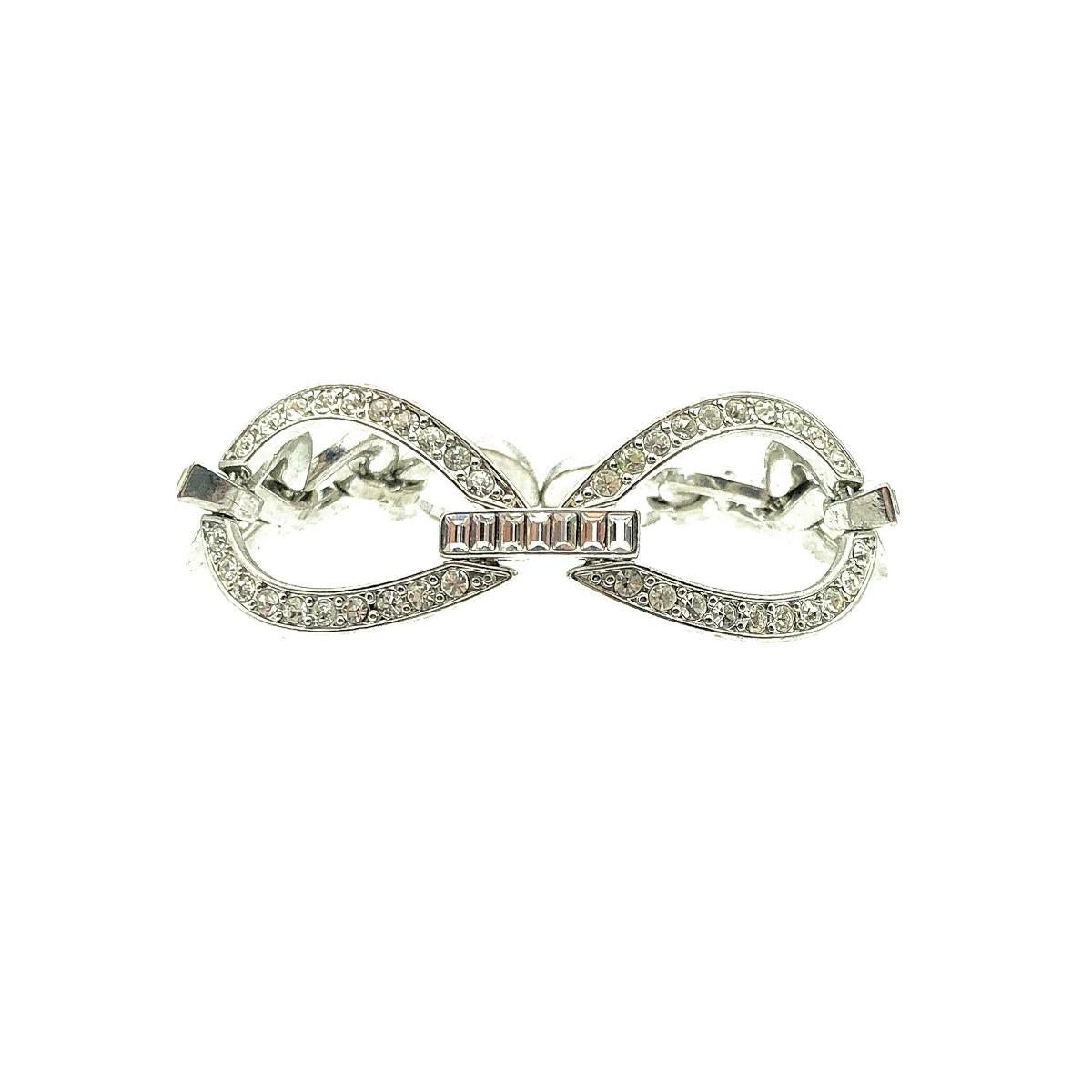 Women's or Men's Vintage Deco Style Crystal Cocktail Bracelet 1980s For Sale