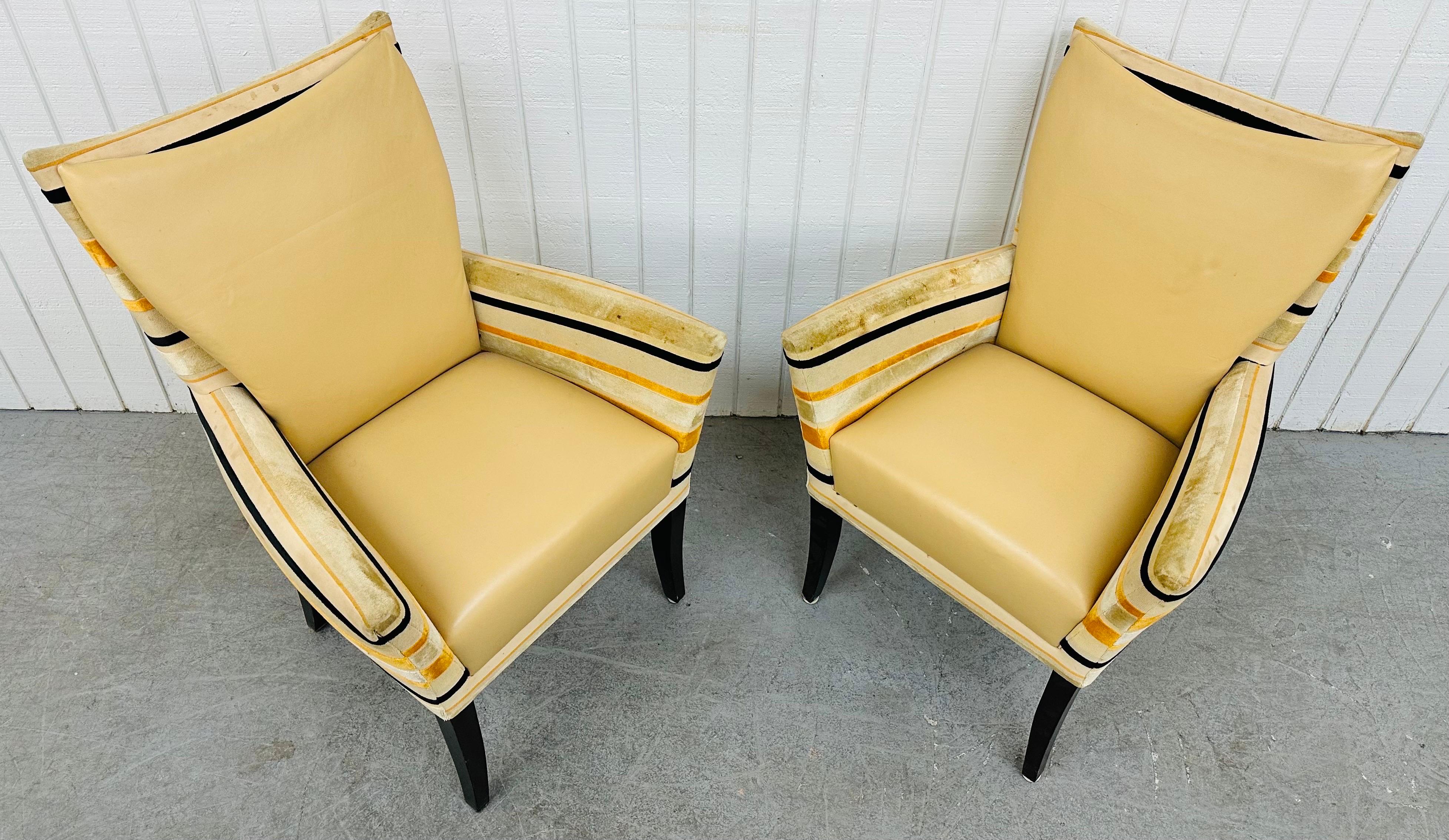American Vintage Deco Style Lounge Chairs - Set of 2 For Sale