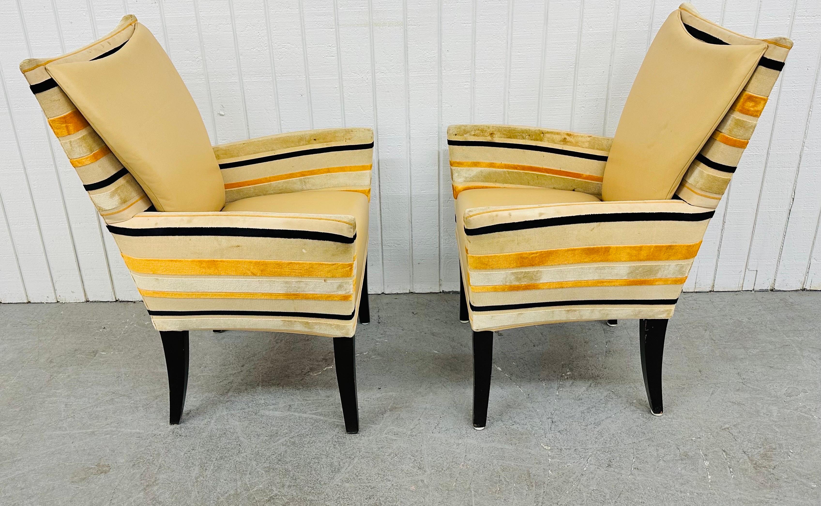 Loungesessel im Vintage-Deco-Stil – 2er-Set im Zustand „Gut“ im Angebot in Clarksboro, NJ