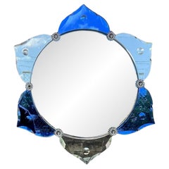 Retro Deco Two Tone Flower Mirror