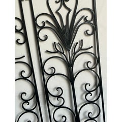Vintage Deco Wrought Iron Panels - a Pair