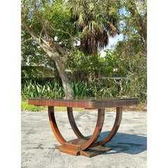 Vintage Deco Zebrawood Center Hall Table