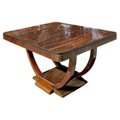 Vintage Deco Zebraholz Center Hall Tisch