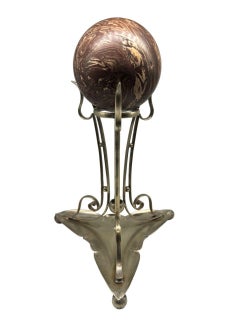 Vintage Decor Silver plated Stand with Bakelite Ball