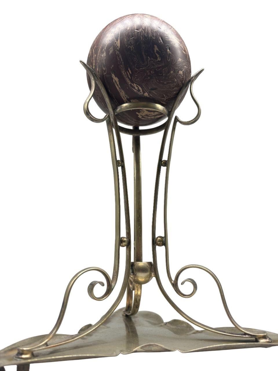Late 20th Century Vintage Decor Silver plated Stand with Bakelite Ball For Sale