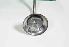 Vintage Decorated Glass Shelf, 1970s