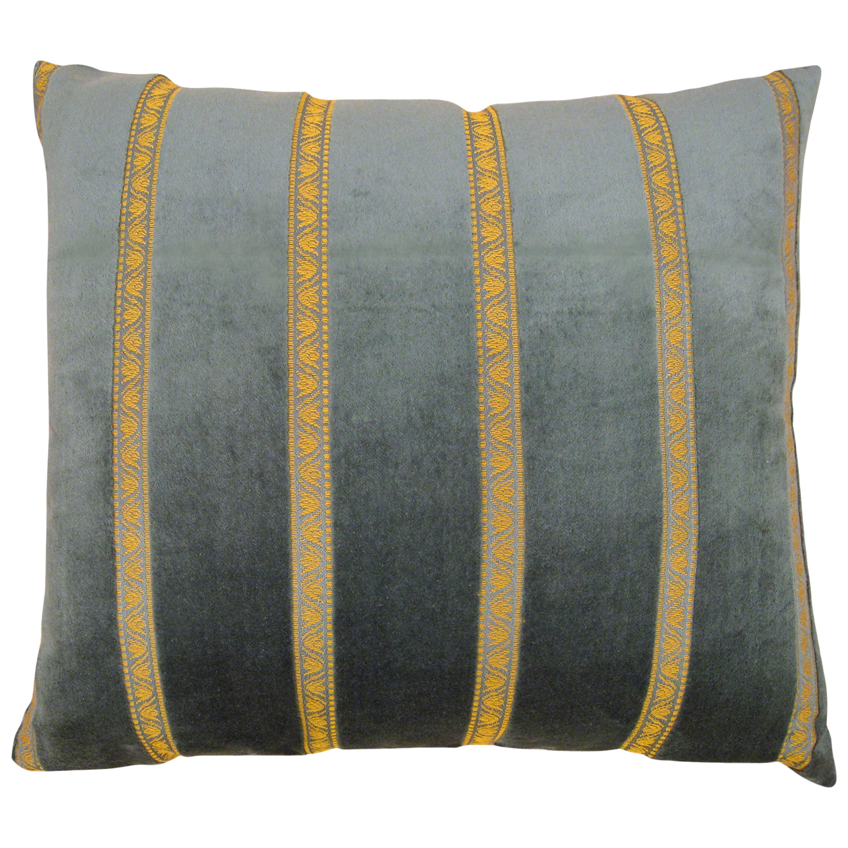 Vintage Decorative Art Deco Pillow in Gold Art Silk Throw Pillow Cover