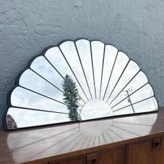 Vintage Decorative Art Deco Sculpted Fan Mirror