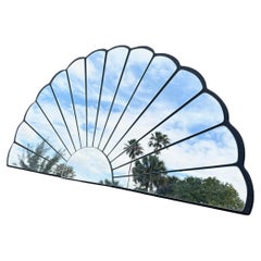 Vintage Decorative Art Deco Sculpted Fan Mirror