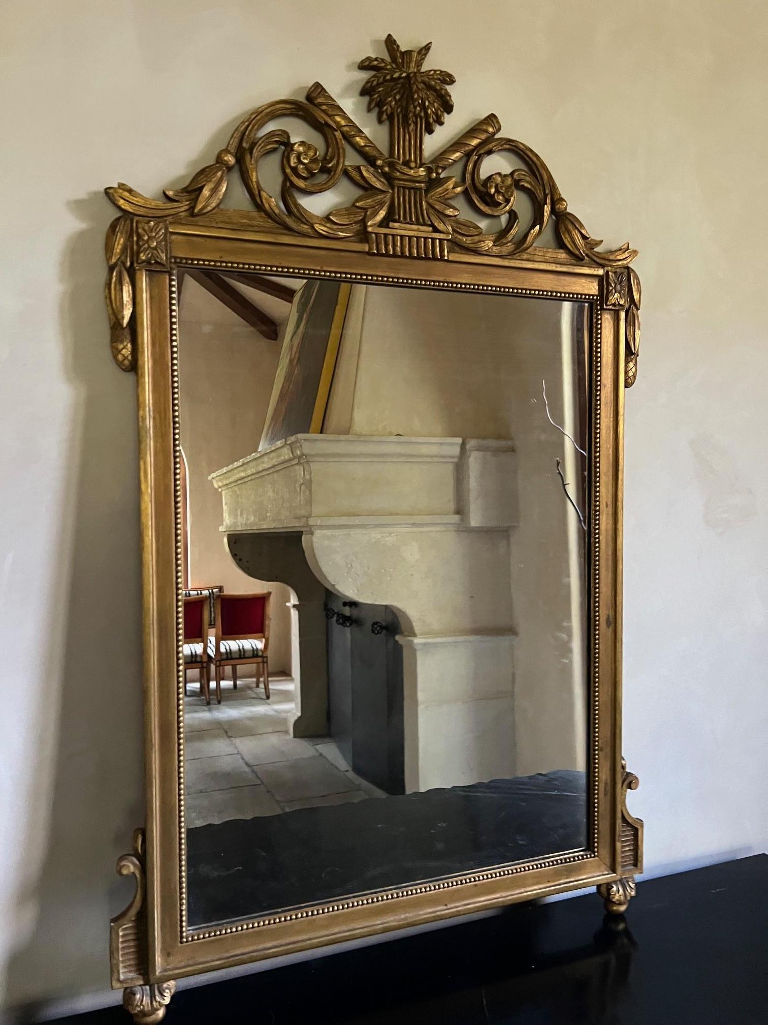 Vintage Decorative Arts Inc. New York, Louis XVI Style Mirror For Sale 3