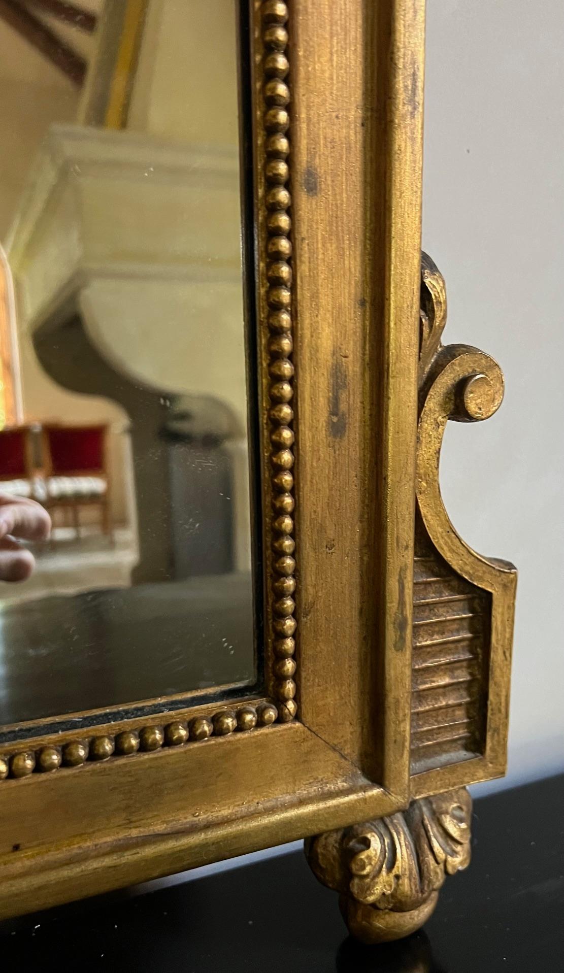 Wood Vintage Decorative Arts Inc. New York, Louis XVI Style Mirror For Sale