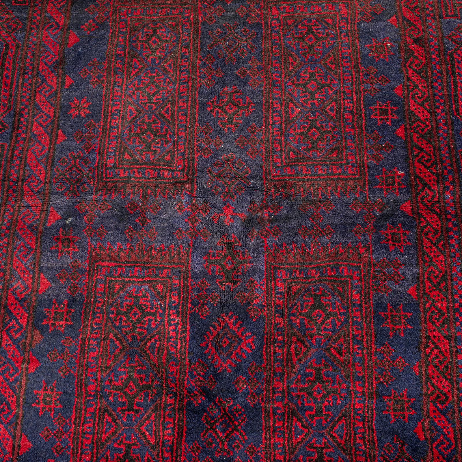 Vintage Decorative Baluchi Rug, Middle Eastern, Hall, Lounge Carpet, circa 1930 For Sale 4