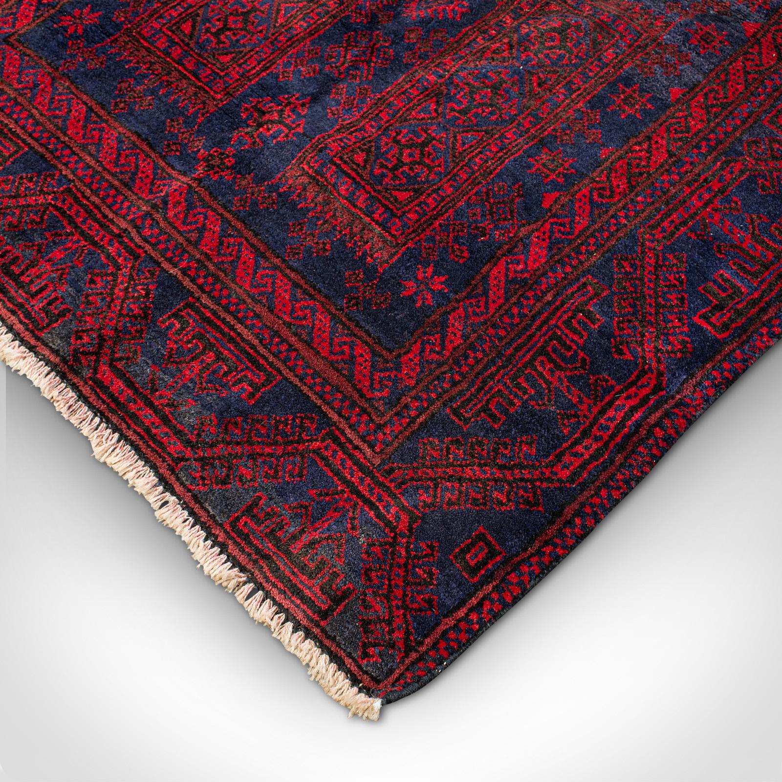 Vintage Decorative Baluchi Rug, Middle Eastern, Hall, Lounge Carpet, circa 1930 For Sale 1