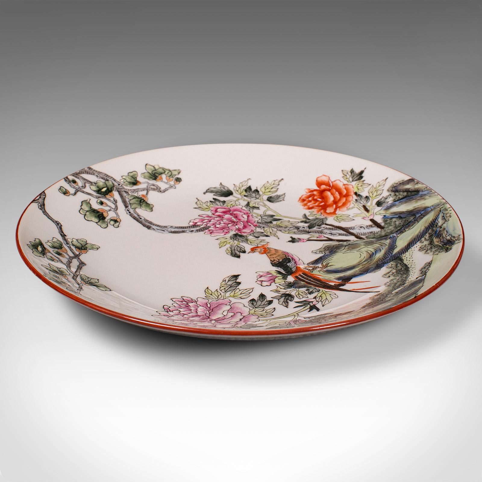 Piatto decorativo d'epoca a forma di uccello, cinese, piatto da esposizione, fagiano dorato, Art Deco in vendita 2