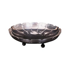 Plato Bon Bon Decorativo Vintage, Inglés, Plata, Bandeja para Servir, Cuenco, Sello de Autor