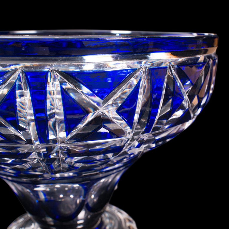 Vintage Decorative Bowl, English, Glass, Fruit Dish, Centrepiece, Circa