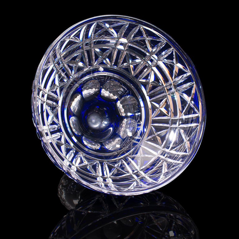 Vintage Decorative Bowl, English, Glass, Fruit Dish, Centrepiece, Circa