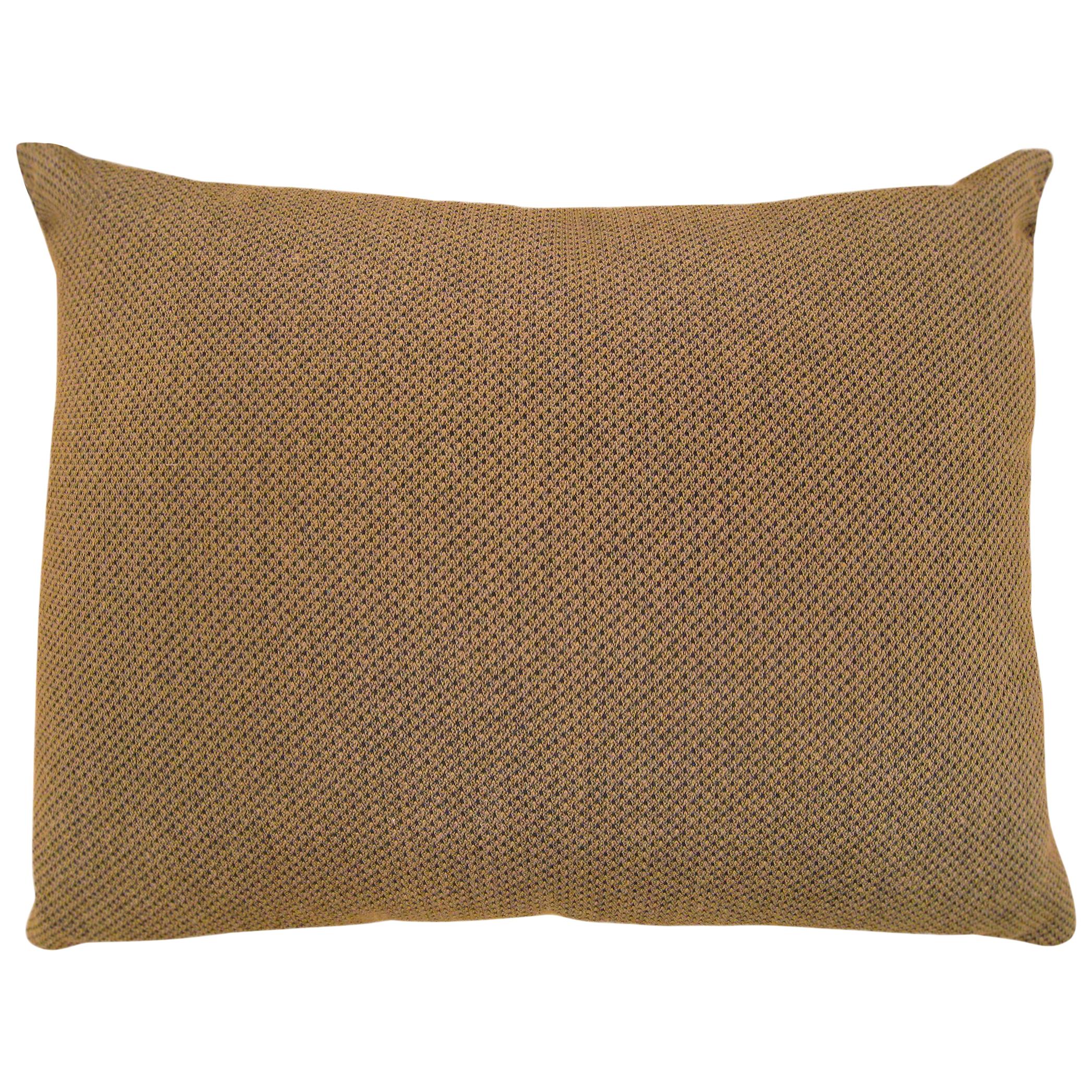 Vintage Decorative Brown Fabric Pillow, Double-Sided For Sale