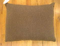 Vintage Decorative Brown Fabric Pillow, Double-Sided