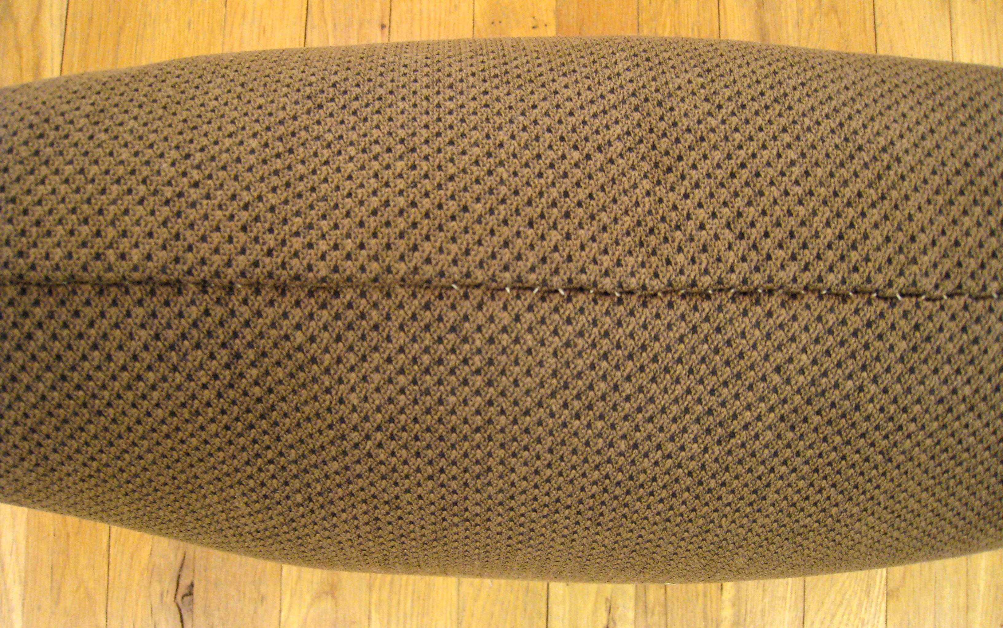 Vintage Decorative Brown Fabric Pillow, Double-Sided In Fair Condition For Sale In New York, NY