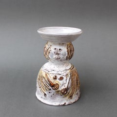 Vase à fleurs décoratif vintage en céramique de Pierre Koppe:: vers les années 1970