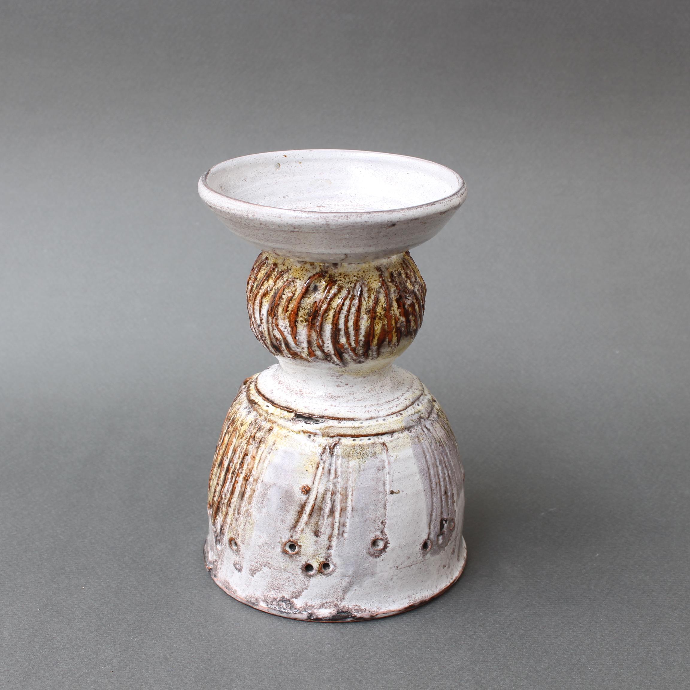 Fin du 20e siècle Vase à fleurs décoratif vintage en céramique de Pierre Koppe:: vers les années 1970